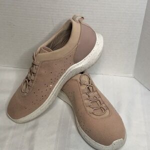 Clarks Cloudsteppers Embellished Bungee Sneakers Light Pink 7.5 W -Sparkly Comfy